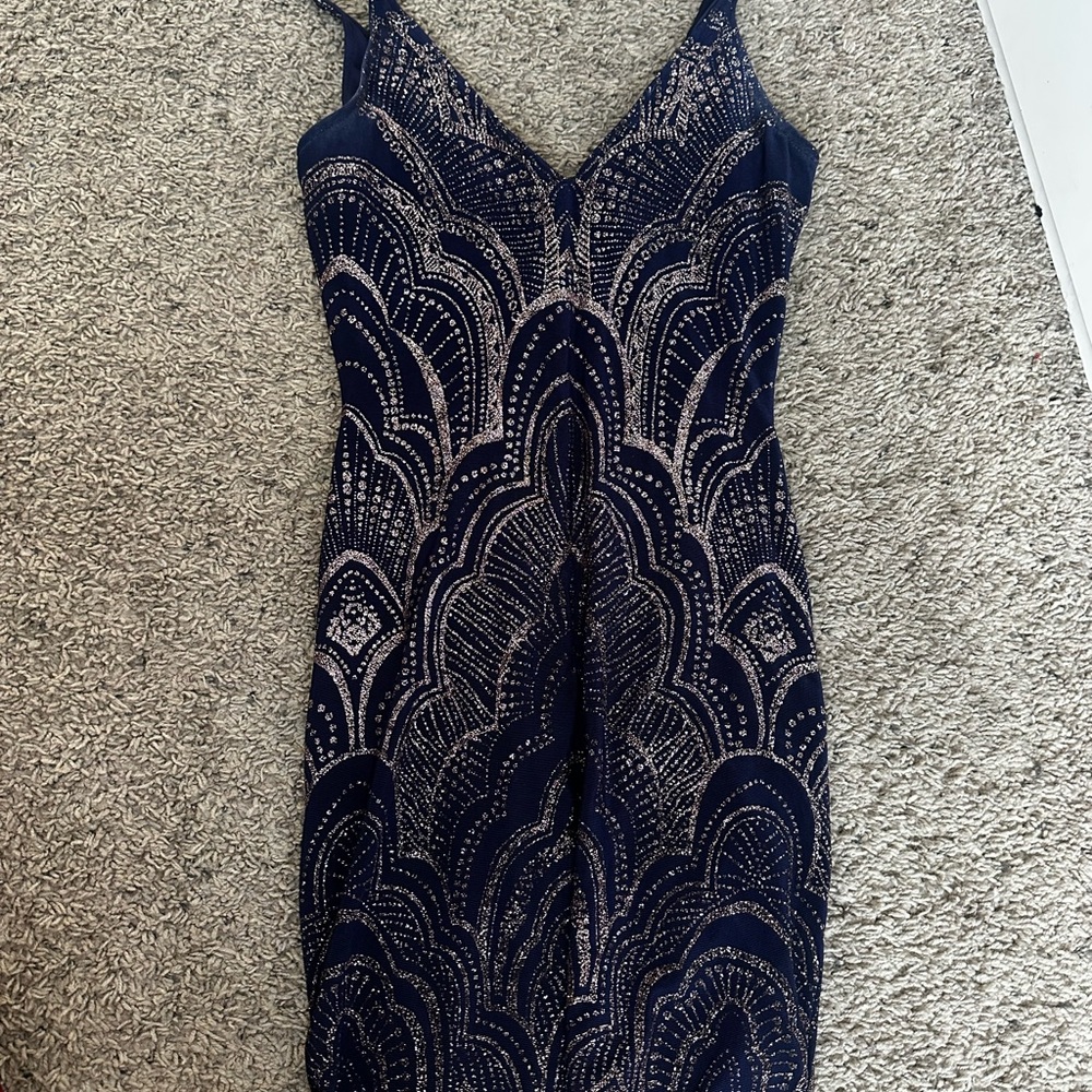 Elegant Navy Blue Dress